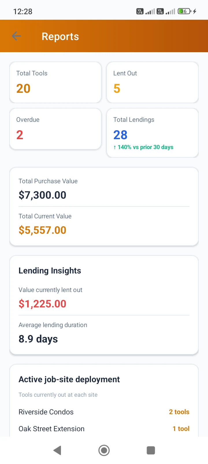 Tool Tracker - Lending Log screenshot
