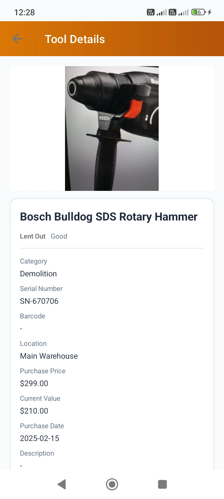 Tool Tracker - Lending Log screenshot